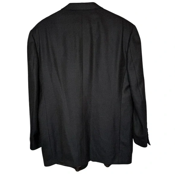 Hart Schaffner Marx Vintage Mens Wool Sport Coat Blazer‎ 46R Brown Flap Pockets